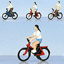 鉄道模型通販　製品画像 (N)自転車に乗った若者