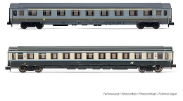 UIC-Z1 客車2輌セット 1等車グレー+2等車Bandiera色 FS Ep5