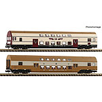 鉄道模型通販　製品画像【予約】二階建てゲルリッツ客車セット1 Senf色 制御車入り2輌 DR Ep4
