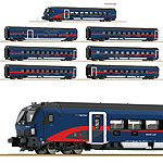 鉄道模型通販　製品画像【予約】新型 Nightjet DANI 客車7輌セット OeBB Ep6 DCC 室内灯付き