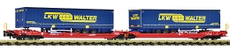 連接ポケット貨車 DBAG Ep6 LKW Walterトレーラー付き