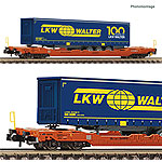 鉄道模型通販　製品画像【予約】ポケット貨車 Wascosa Ep6 LKWトレーラー付き