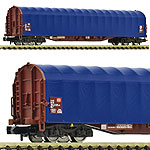鉄道模型通販　製品画像スライド幌貨車 ブルー DB Ep4