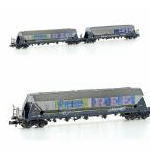鉄道模型通販　製品画像サイロ貨車2両セット SBB Cargo Ep6 落書きあり