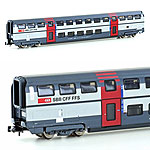 鉄道模型通販　製品画像二階建て客車 IC2000 2等車 SBB Ep5 Ep6