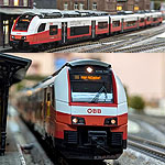 鉄道模型通販　製品画像EMU Rh 4746 3輌セット Cityjet OeBB Ep6 DCC sound 室内灯付