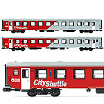 鉄道模型通販　製品画像国内列車用客車 2輌セット City Shuttle 新ロゴ OeBB Ep6