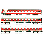 鉄道模型通販　製品画像国内列車用客車 制御車り入 3輌セット Sparlack色 OeBB Ep4