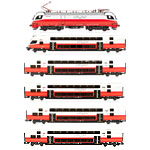 鉄道模型通販　製品画像EL Taurus Rh1116+Cityjet 二階建て客車5輌セット OeBB Ep6