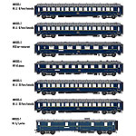 鉄道模型通販　製品画像【予約】TRAIN BLEU 客車7輌セット CIWL Ep3 室内灯付