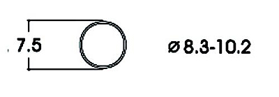 トラクションタイヤ DC φ8.3 - 10.2mm 10個入り