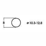 トラクションタイヤ DC φ10.3 - 12.8mm 10個入り