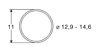 トラクションタイヤ DC φ12.9 - 14.6mm 10個入り　