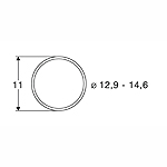 トラクションタイヤ DC φ12.9 - 14.6mm 10個入り　