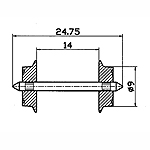 AC仕様交換車輪 9mmφ 2個入り