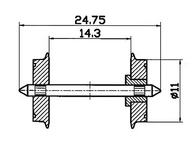 DC用車輪 φ11mm 2個入り