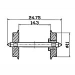 DC用車輪 φ11mm 2個入り