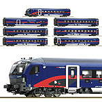 鉄道模型通販　製品画像【予約】AC仕様 新型 Nightjet DANI 客車7輌 OeBB Ep6 DCC
