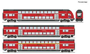【予約】AC仕様 DB Regio 二階建て客車3輌セット DBAG Ep6 DCC 室内灯付き