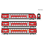 【予約】AC仕様 DB Regio 二階建て客車3輌セット DBAG Ep6 DCC 室内灯付き