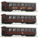 鉄道模型通販　製品画像ナローゲージ客車3輌セット Oetscherbaer Noevog Ep6