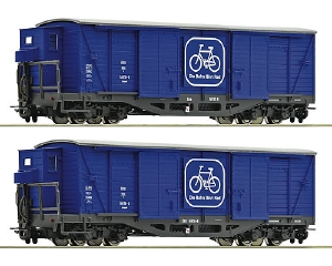 ナローゲージ有蓋車 2輌セット 自転車輸送用 OeBB Ep4