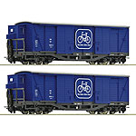 鉄道模型通販　製品画像ナローゲージ有蓋車 2輌セット 自転車輸送用 OeBB Ep4