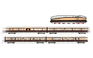 【仮予約】SL BR 61 001 機関車+客車4輌 DRG Ep2 DCC Sound