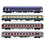 鉄道模型通販　製品画像Italien-Holland-Express 客車4両セット1 FS/DB/NS Ep5