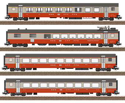 【予約】Swiss Express 客車4輌セット SBB Ep4 室内灯付き