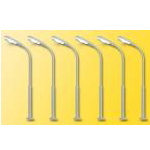 HO 街路灯 グレー 6本セット LED白色　高さ100mm